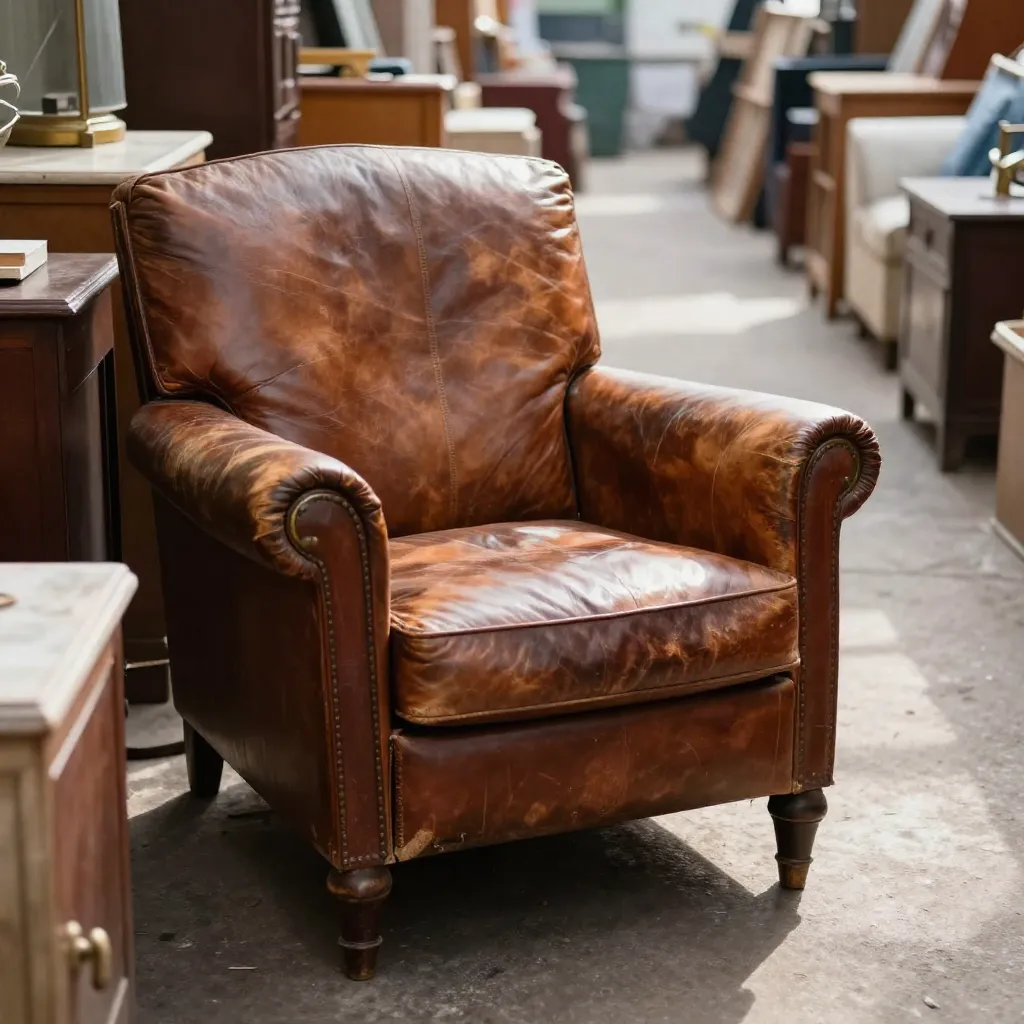 Vintage furniture in modern space